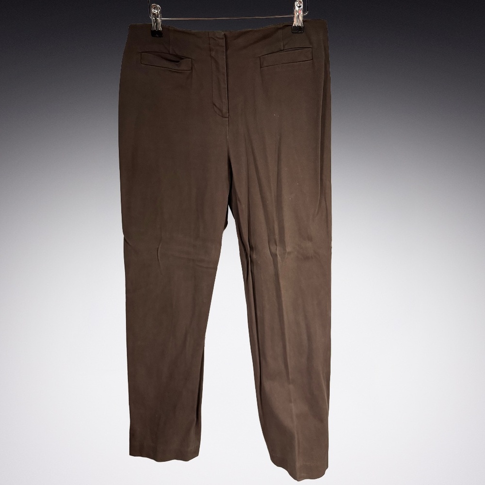 Talbots Brown Straight Leg Ankle Pant